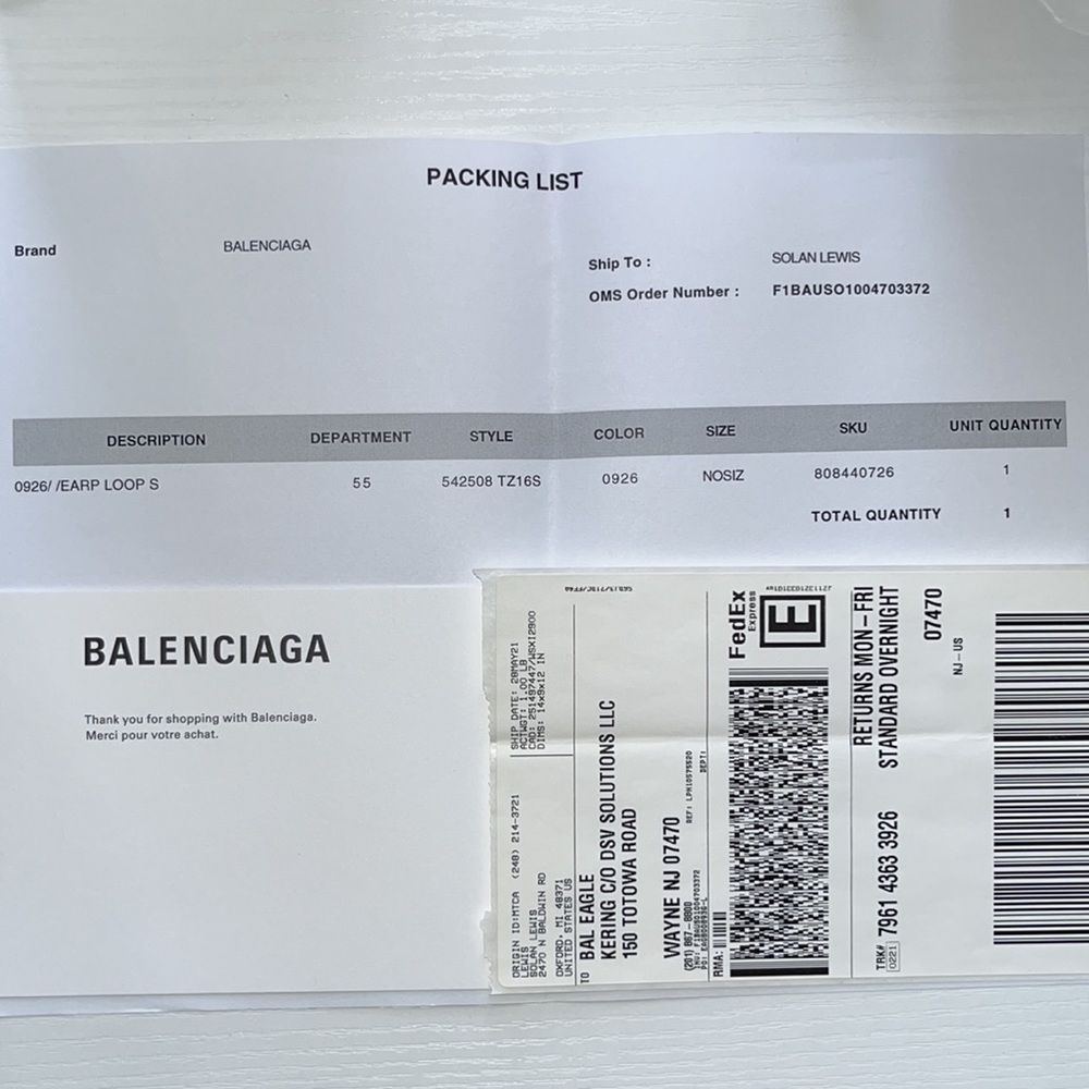 Silver Copper Balenciaga Loop Earrings - Picture 4 of 4